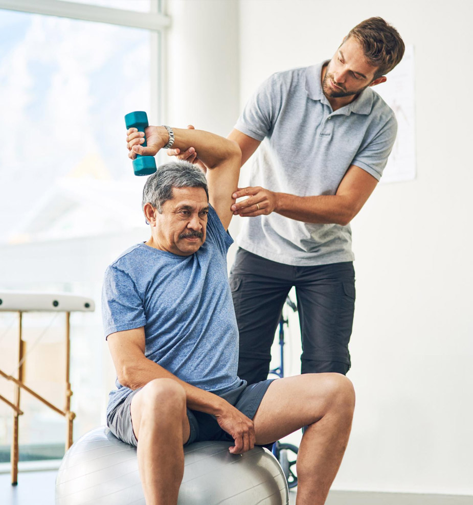 elder man physiotherapy